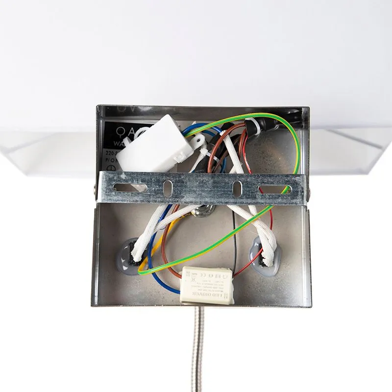 Applique murale Smart en acier avec abat-jour blanc crème avec Wifi P45 - Bergamo