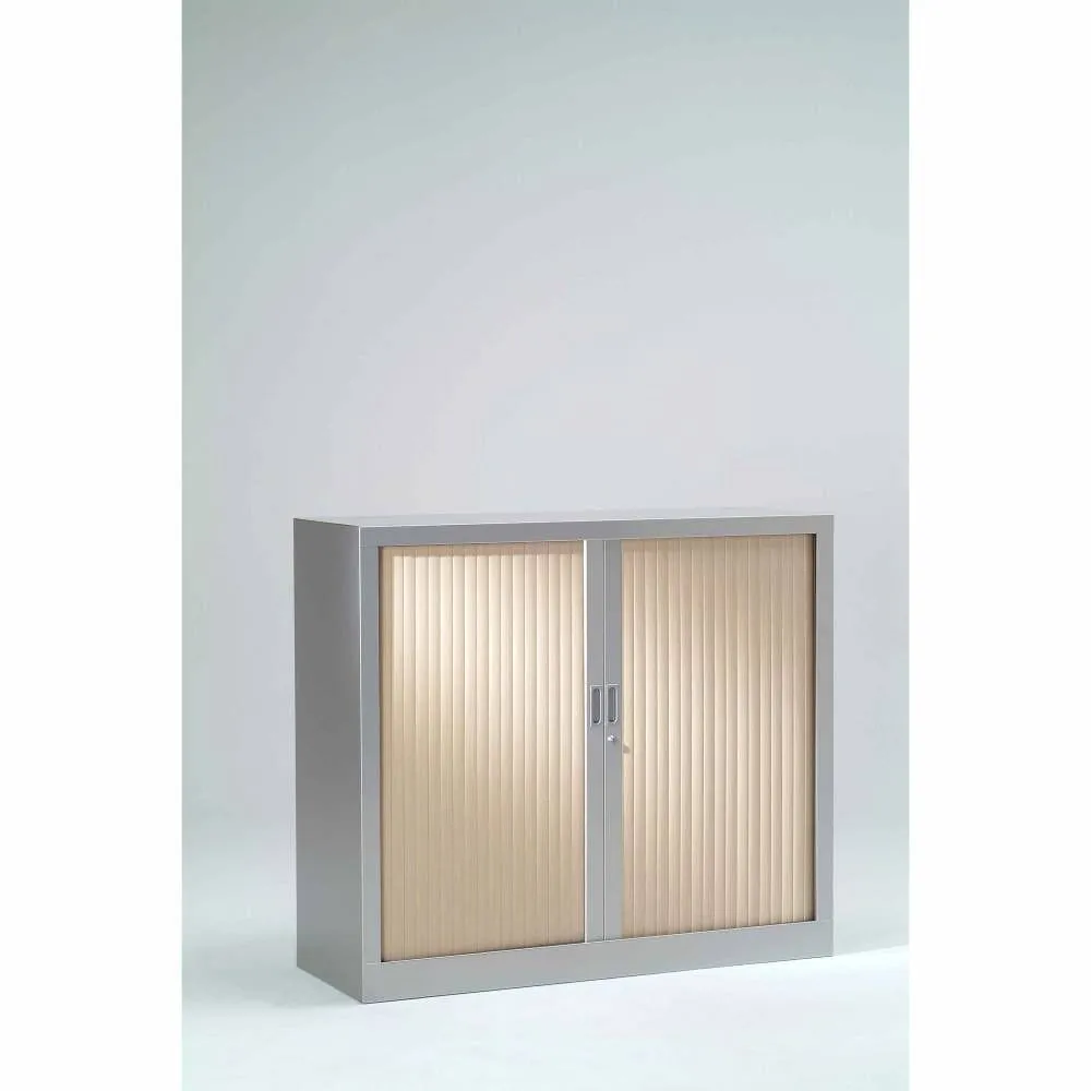 Armoire monobloc 3 tab. Aluminium rideaux érable