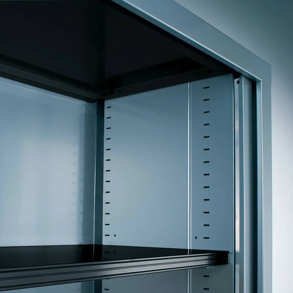 Armoire monobloc h100xl120xp43 cm 2 tab. Blanc rideaux blanc