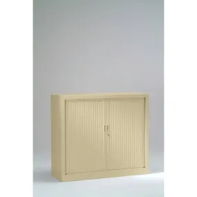 Armoire monobloc h120xl120xp43 cm 2 tab. Beige rideaux beige