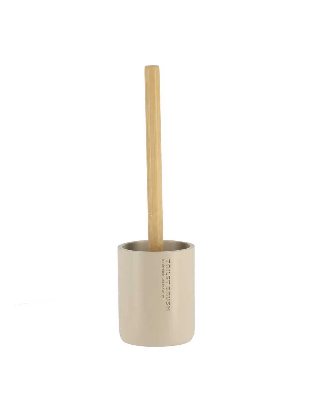 Brosse Wc Polyresine - Beige/Bambou