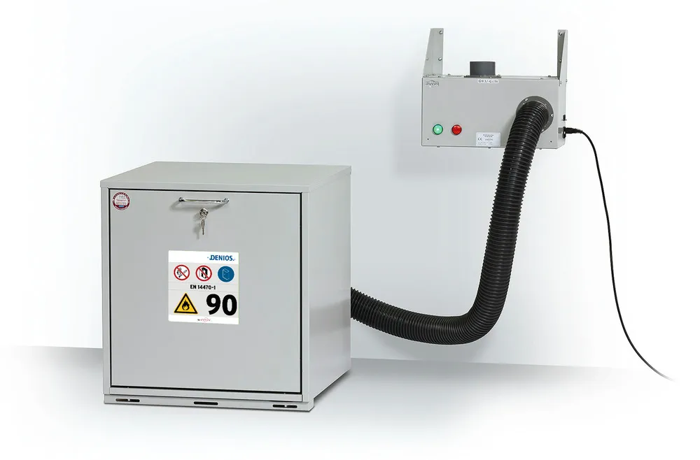 Dispositif de ventilation pour armoires basses avec contrôle et alarme, fixation murale