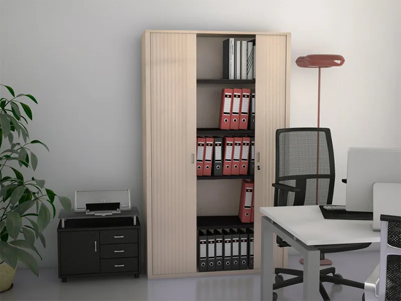 FactoDesk - Armoire à rideaux FIT démontable L120xH198