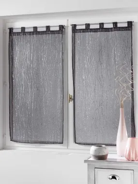 Paire de Rideaux Voile Collection Filliane - gris anthracite