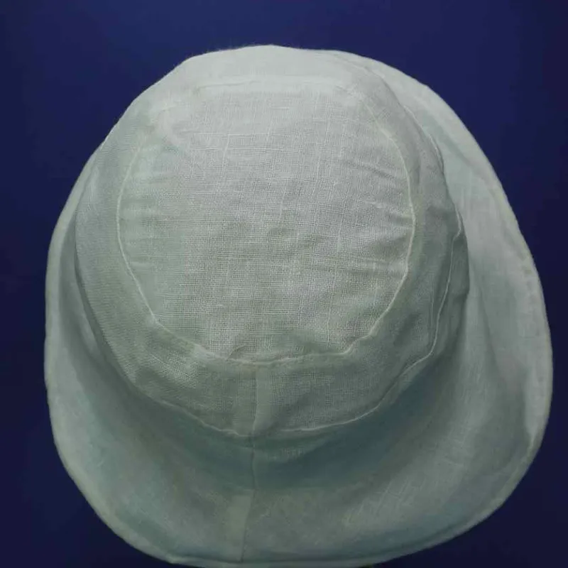 Petit bob d'été en lin coloris blanc | Chapeau d'été femme