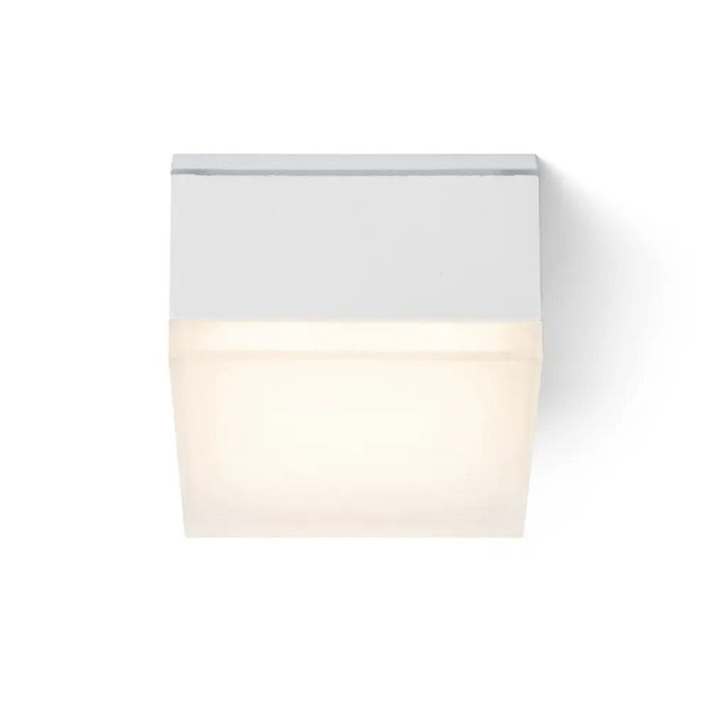 RENDL R13628 Plafonnier extérieur blanc et acrylique satiné ORIN SQ