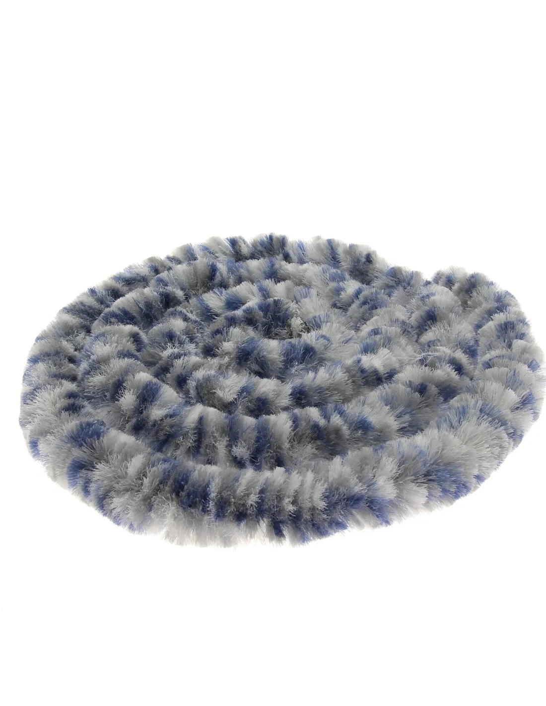 rideaux de porte chenille tricolore bleu / gris / blanc 56 x 185 cm - incasa