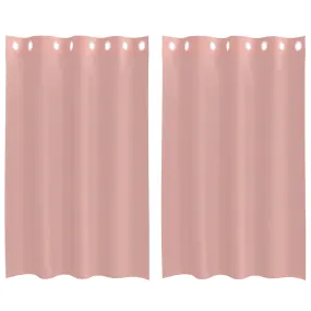 Rideaux en voile avec œillets 2 pcs rose 140x175 cm