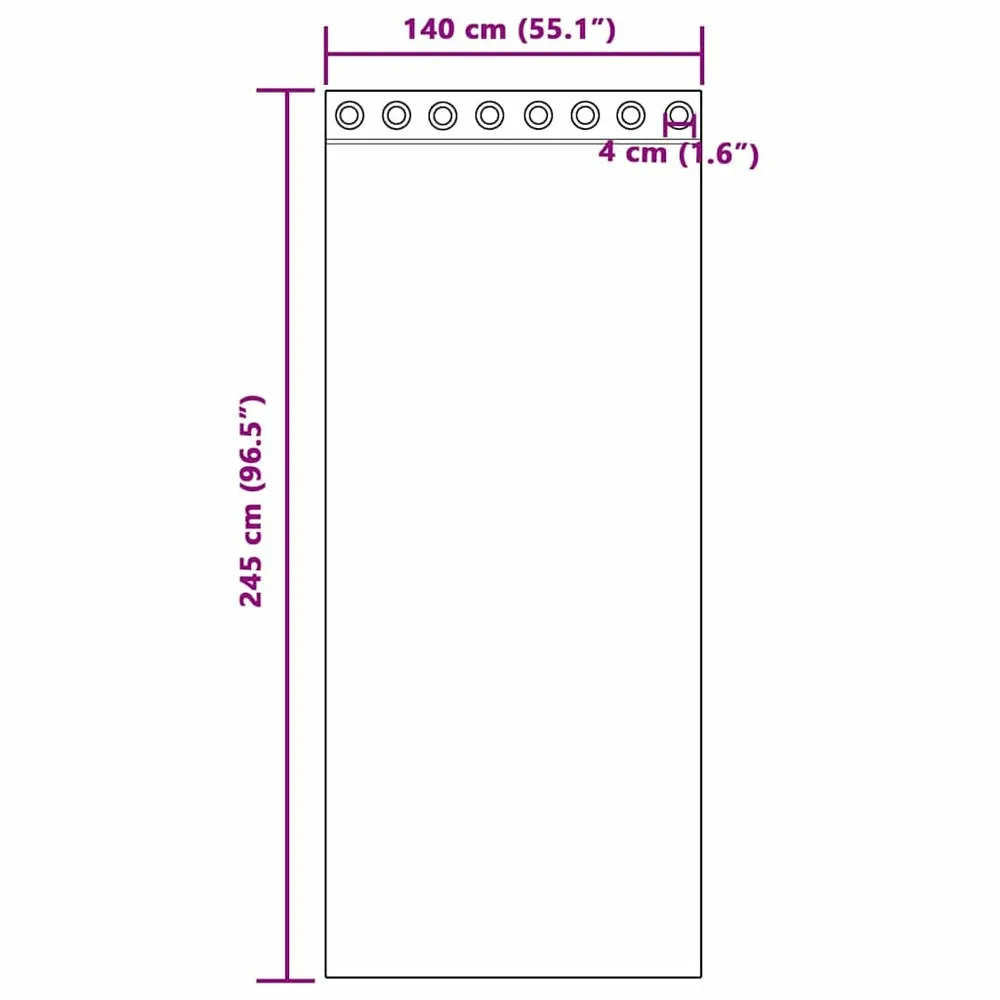 Rideaux en voile avec œillets 2 pcs terre cuite
