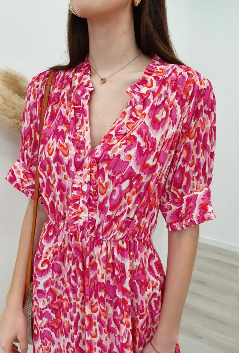 Robe courte à imprimé