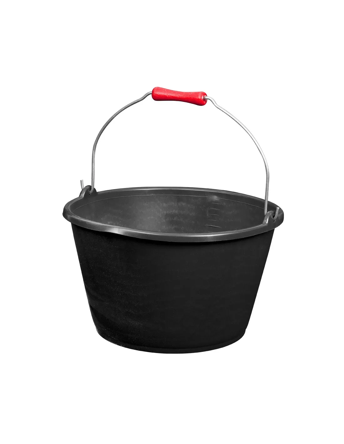 seau à vendange noir anse metal avec poignée 16l - aluminium et plastiques