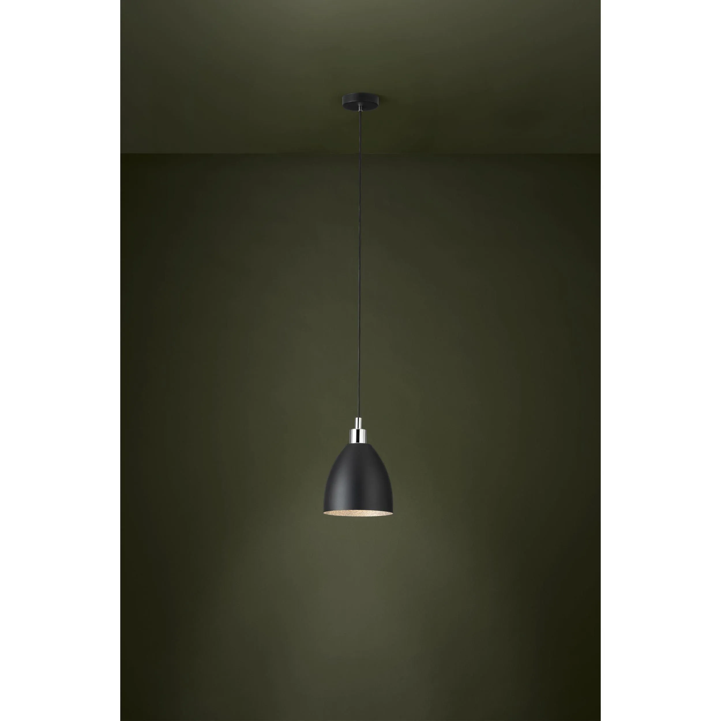 Suspension métal noir MAREPERLA d18 cm E27 1X60W