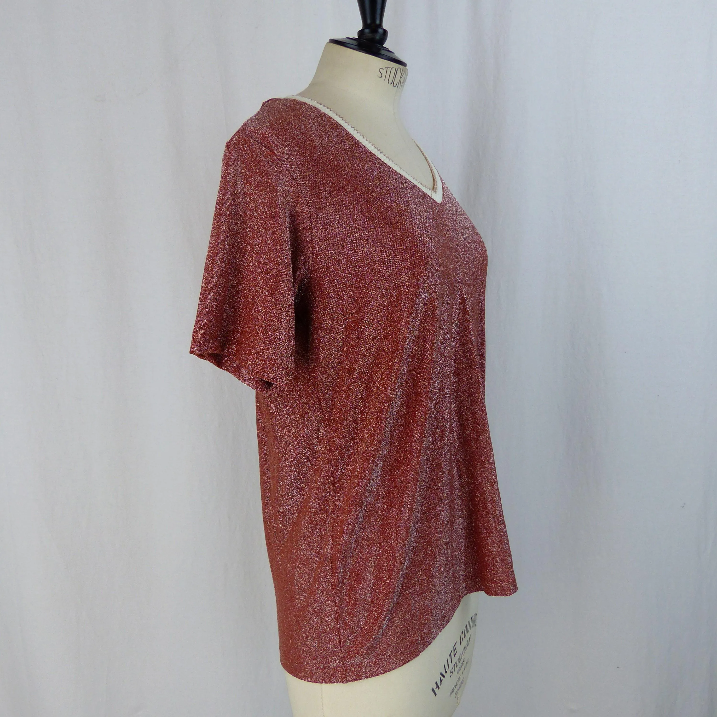 T-Shirt marron orangé - RIU Paris - T1