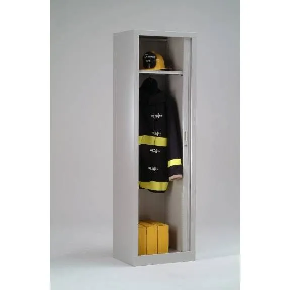 Vestiaire monobloc rideaux h198xl60xp43 cm aluminium rideaux wengé