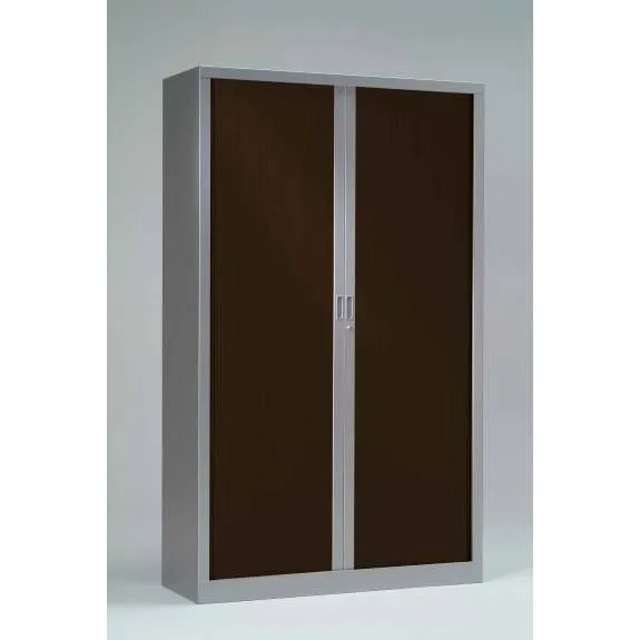 Vestiaire monobloc rideaux h198xl60xp43 cm aluminium rideaux wengé